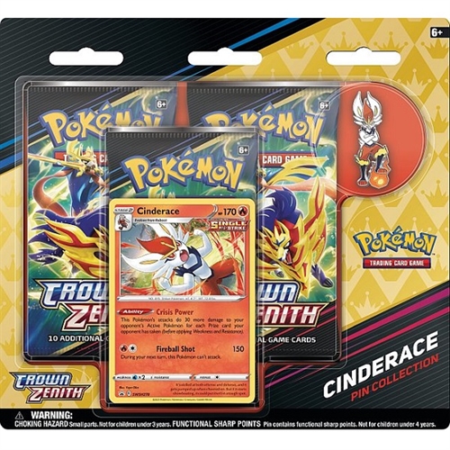 Pokemon Crown Zenith - Pin Collection Blister - Cinderace